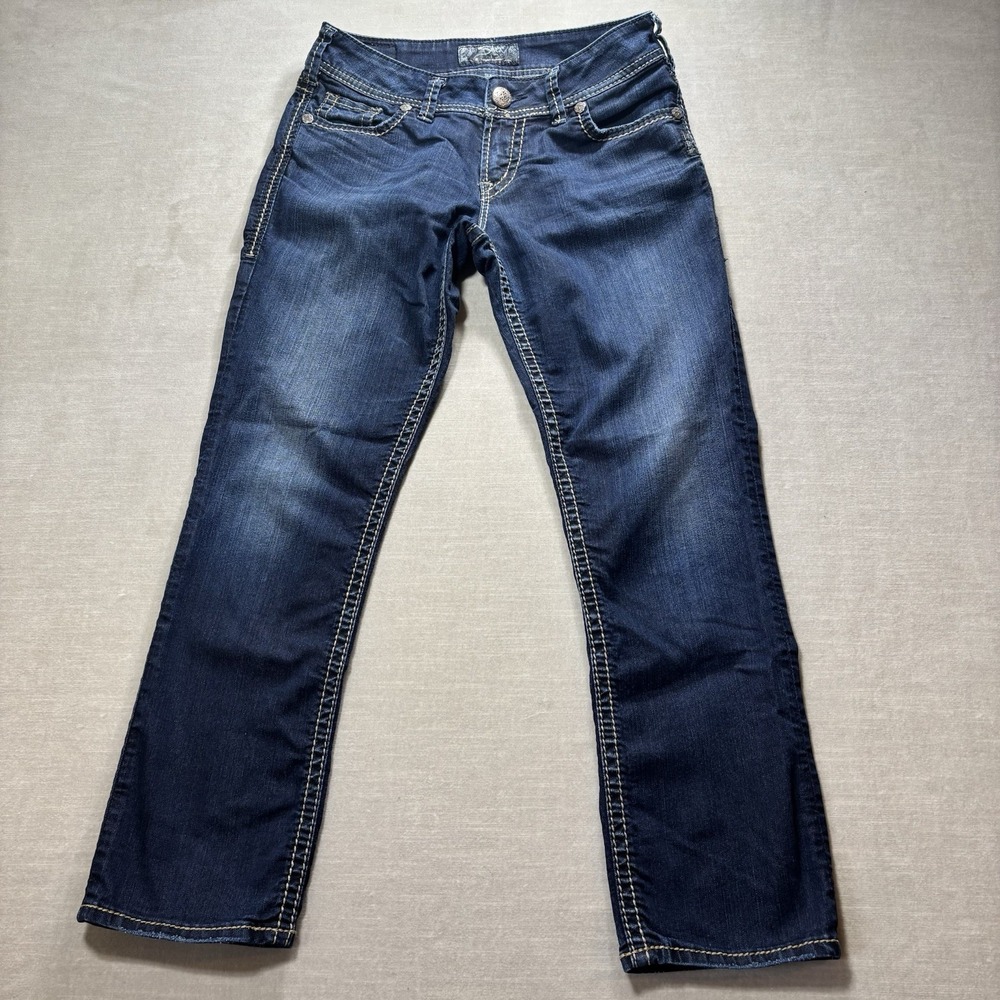 Silver Suki Denim‎ Jean Capri Crop Mid Rise Size W27